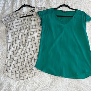 Express v neck silky blouse bundle